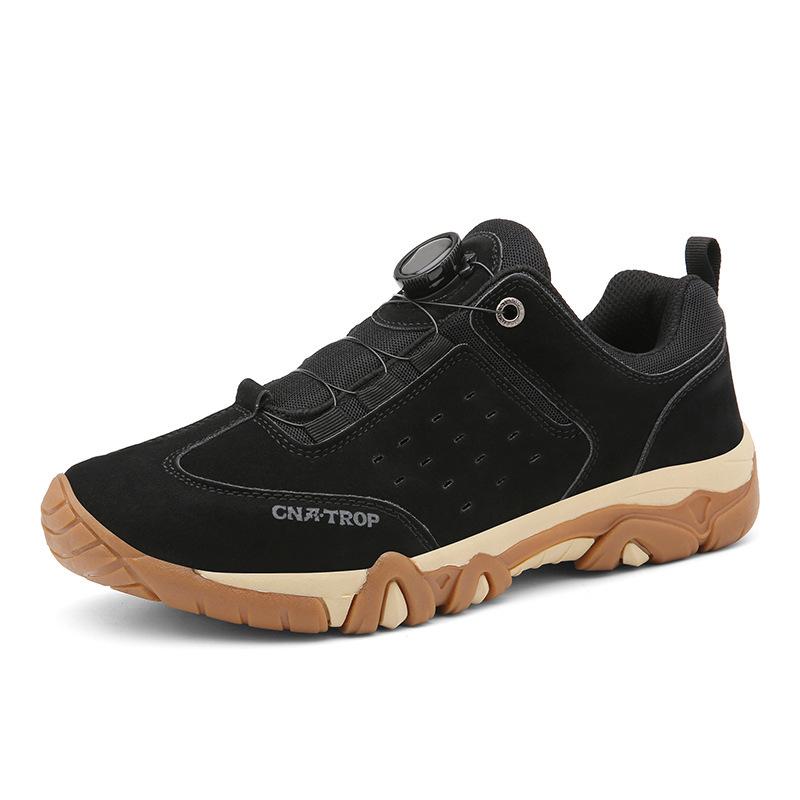Large size outdoor hiking shoes rotating button lightweight shoes breathable casual non-slip hiking sub