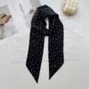 Thin And Narrow Polka Dot Silk Scarf, Small Long Headband, Tied Bag, Women'S Spring And Summer Thin Style With Suit Shirt, Foreign Style Scarf.