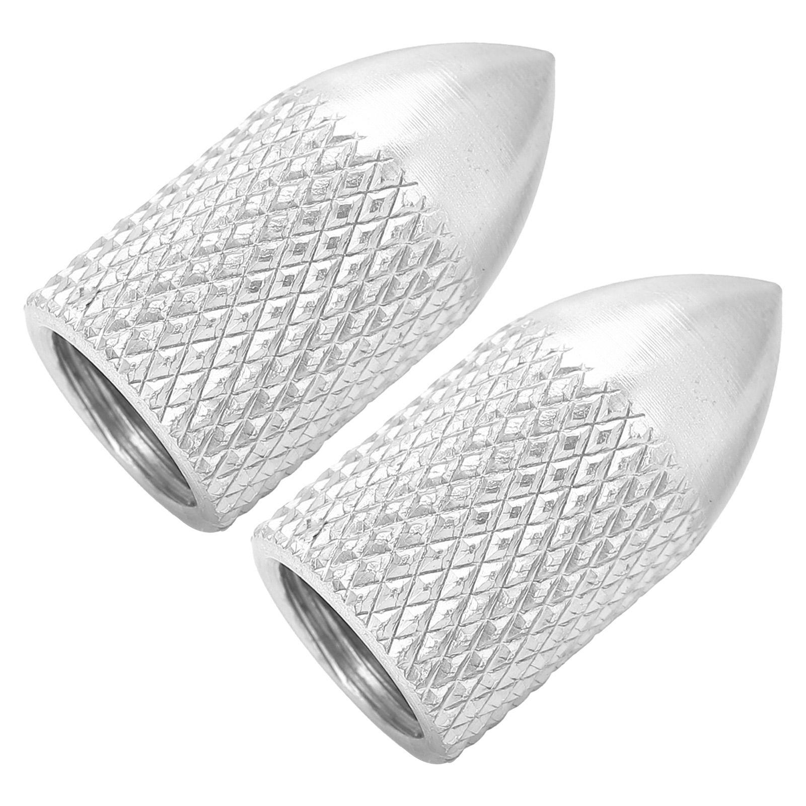 

2pcs Bicycle Tire Valve Caps Rain Covers American Style Mountain Bike MaintenanceSilver серебряный