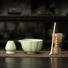 4-piece set Matcha Bowl Japanese Tea Cup Gift Matcha Chawan with Pouring Spout for Kitchen Home Tea Room Dining Room