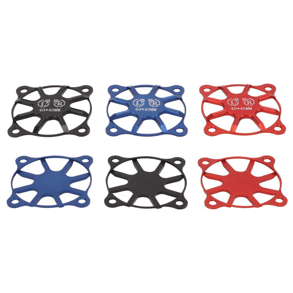 3Pcs Motor Cooling Fan Cover Black Red Blue 40x40mm Aluminium Alloy Light Weight RC Cooling Fan Cover for Motor ESC