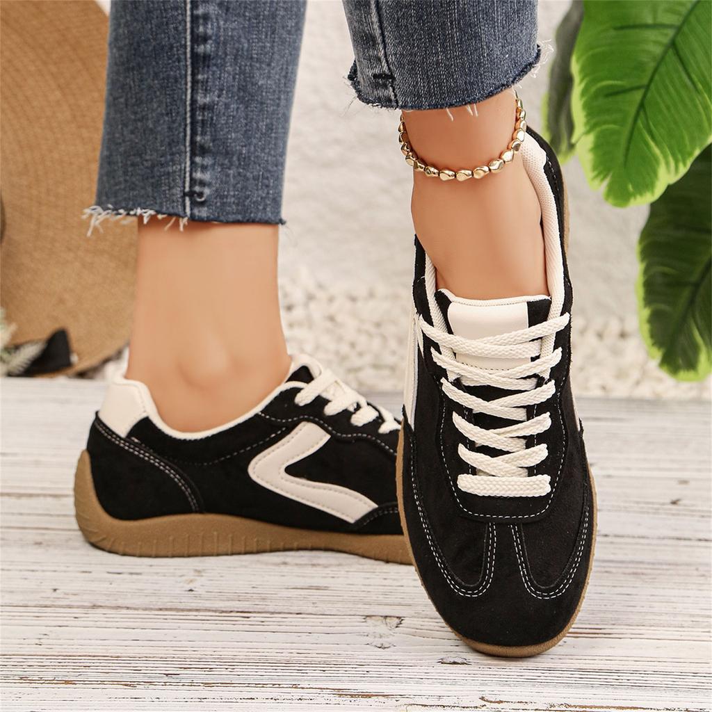 Women's Casual Lace-up Round Toe Shoes, Lightweight Comfortable for Daily Wear