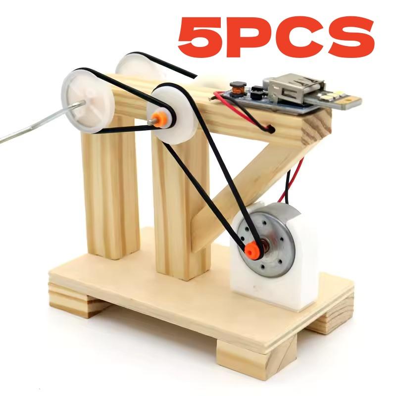 DIY Handkurbel-Generator Modell Kinder Physik Lernen Bildung Bausatz Holz Wissenschaftsexperiment Bildung Spielzeug STEAM Schule