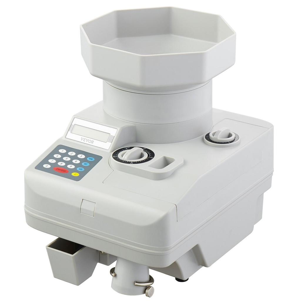Coin Counter Professional Coin Sorter LED Display Holds up to 11000 Coins