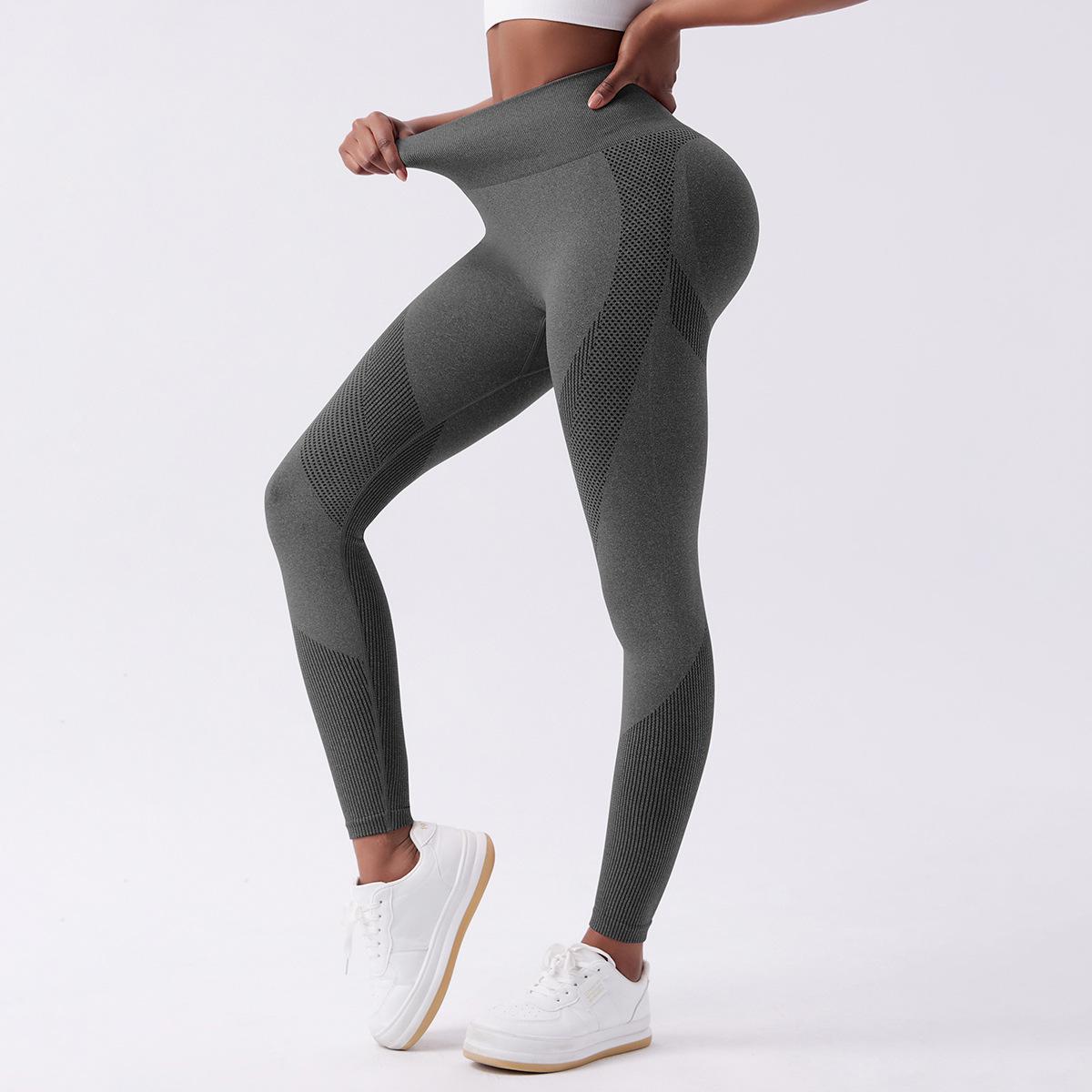

European and American fashion high waist hip yoga pants body sculpting sexy sports trousers high elastic running pants S