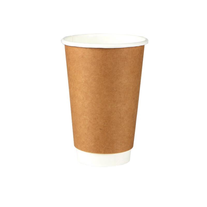 Disposable Double-Layer Insulated Coffee Cups with Lids
