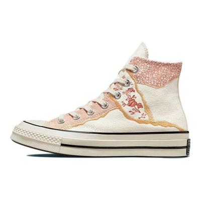 Sneakers Alte Chuck 70 Floreali Metallizzate da Donna Crema Aigrette Multi 572423C