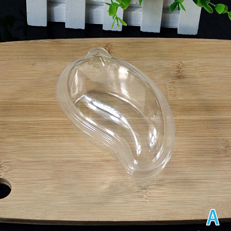 10 stk Kreativ Mangoform Engangs Dessertkake Plastkopp DIY Kake Krem Mousse Emballasjeboks Med Klart Lokk