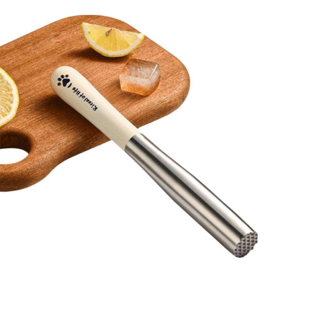Heavy Duty Fruit Muddler Stainless Steel Ice Muddler Puree Making Lemon Hammer Bar Tools