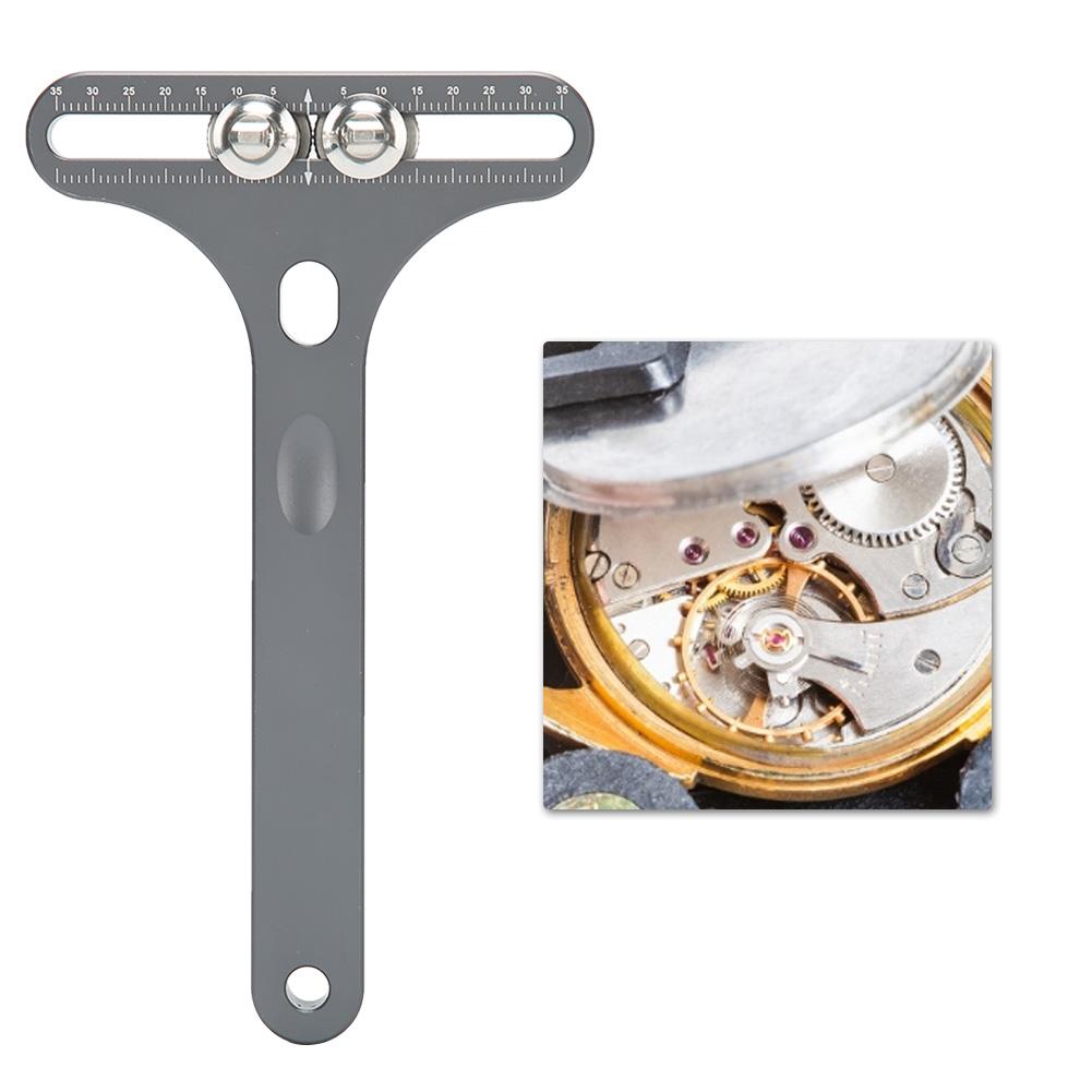 Watch Opener Two Feet T shape Watch Back Case Opener Watch Repairing Tool(Silver Gray Flat Head )