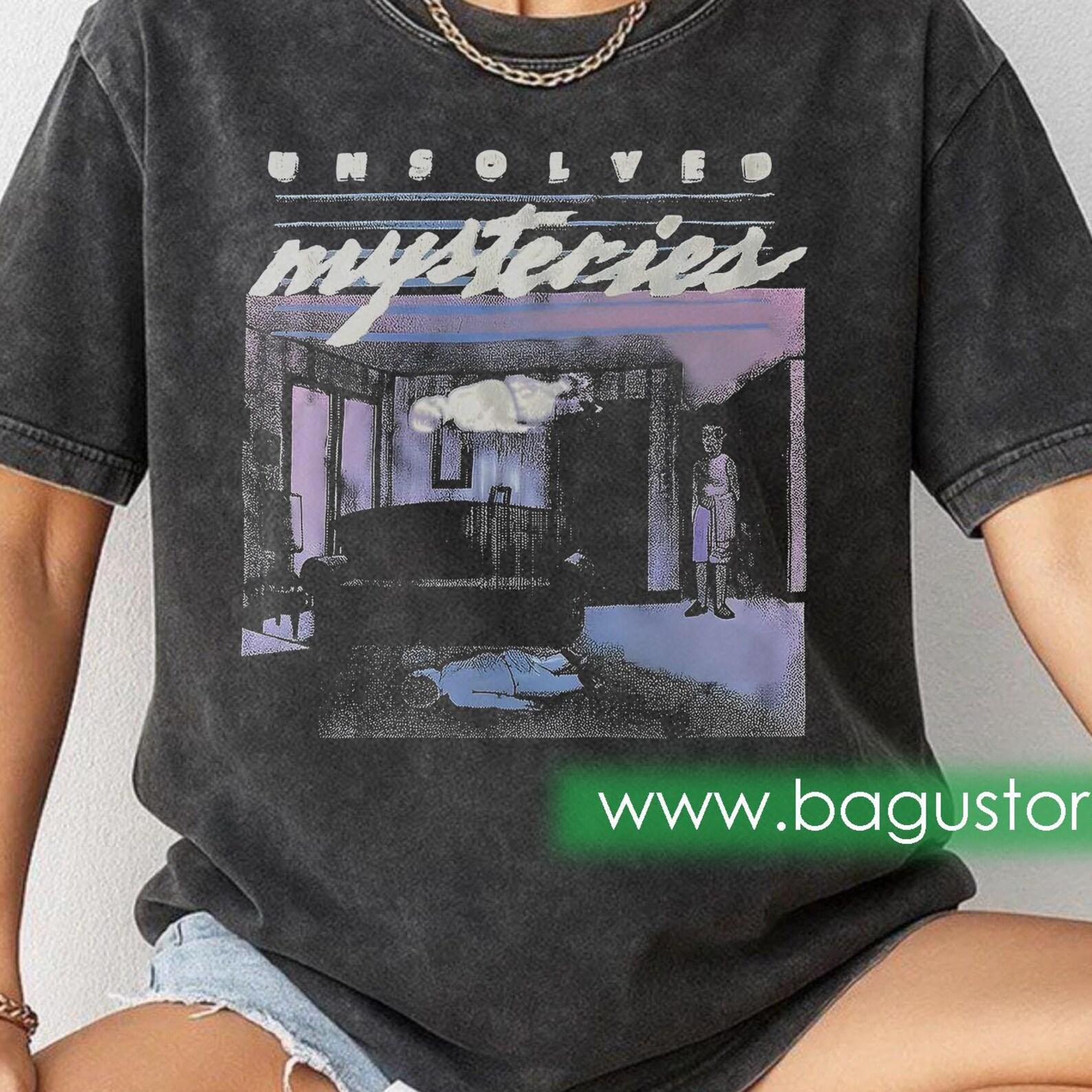Unsolved Mysteries T shirt | Retro Haunted House Graphic 4XL