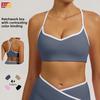 Yoga Sports Bra For Women With Quick Dry Fabric Mesh Back Support For Running And Fitness