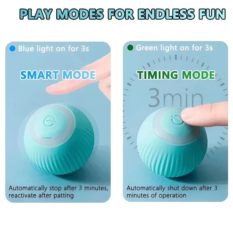 Cat Interactive Ball Smart Cat Toys For Pet Indoor Automatic Rolling Ball Electronic Interactive Cat Toy Cat Game Accessories