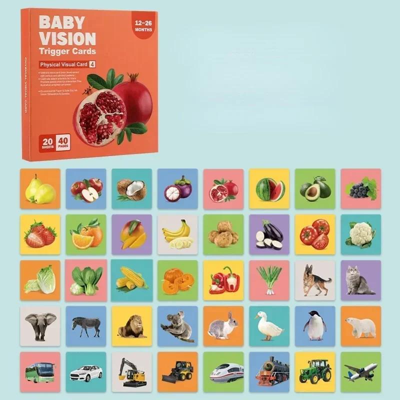 Baby Buch Vision Auslöser Kognition Karten Säugling Kinder Eltern-Kind Frühes Lernen Bücher 0-36 Monate Montessori Lernspielzeug