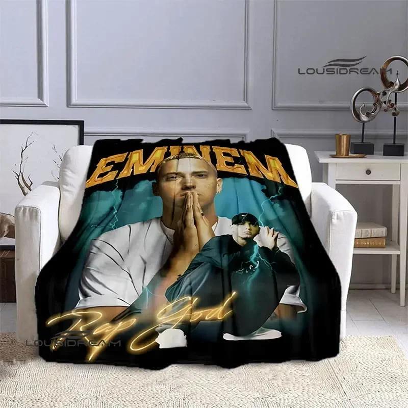 Eminem Hip-hop Singer Printing Blankets Warm Blanket Flannel Blanket Picnic Blanket Blankets for Beds Birthday Gift