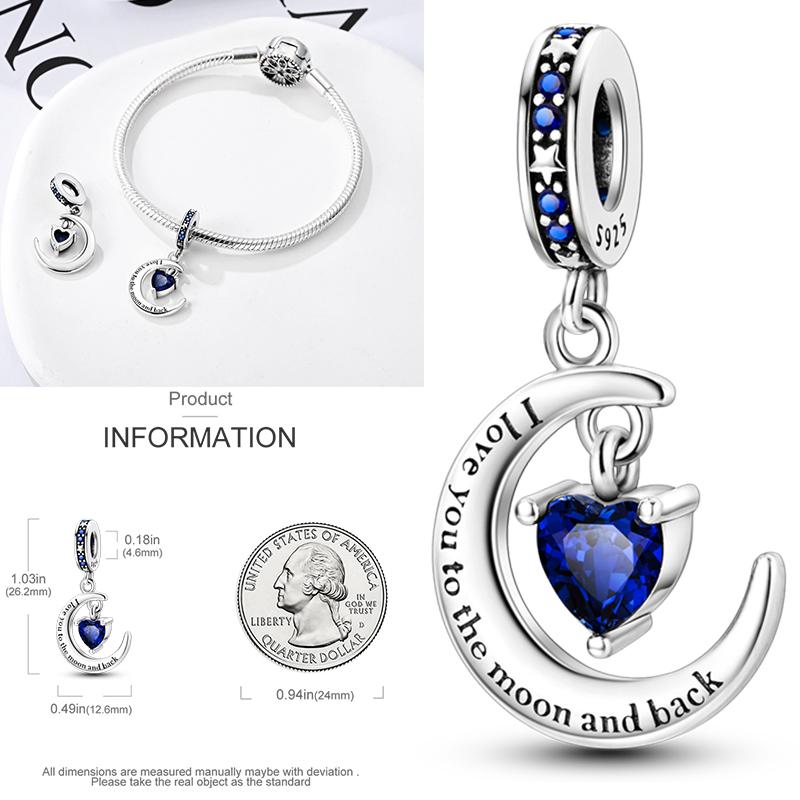 Charms Bead Copper Starlit Sky Moon Sun Earth Universe Charm Fit Bangle Bracelet Necklace Diy Jewelry