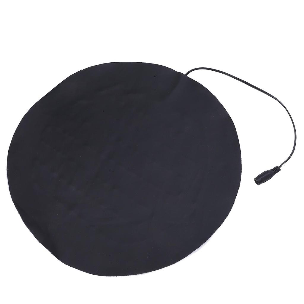 USB Heating Pad for Small Pets PU Leather Round Heated Plate 3 Levels Temperature