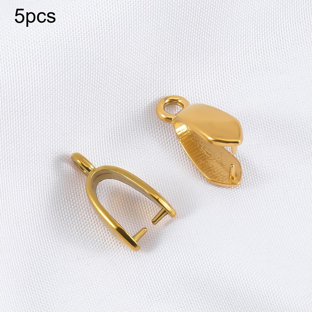 5 Stück 10 Stück Edelstahl-Anhänger-Klemmclip-Verschlusshaken für DIY-Halsketten-Schmuckherstellungsmaterial