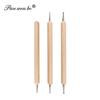 3-Piece Wooden Handle Embossing & Dotting Tool Set for Quilling, Pottery, Clay, and Paper Scoring