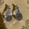 Spring Festival Gala Faye Wong with the same transparent water drop stud earrings niche design earrings personalized fashion exaggerated earrings