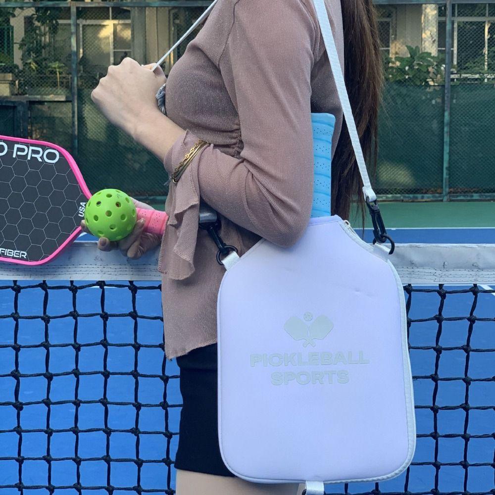 Large Capacity Tennis Crossbody Bag Zipper Closure Tennis Racket Bag Badminton Bag  Unisex