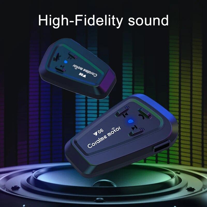 Y06 Motorcycle Helmet Bluetooth Headset IPX6 Waterproof Noise Reduction Small and Exquisite Integrating All Major Functions