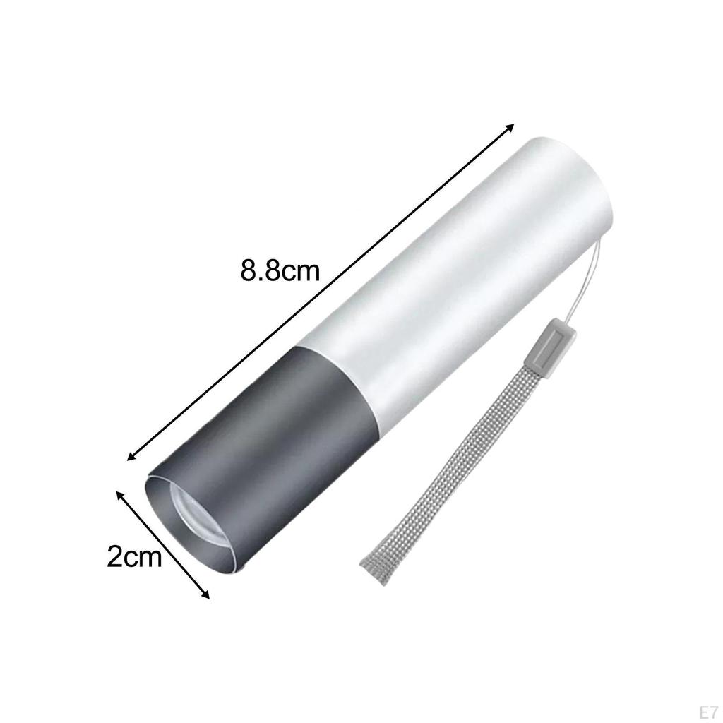 LED Flashlight Mini Flashlights USB Rechargeable Long Range High Lumens Torch Light with Lanyard for