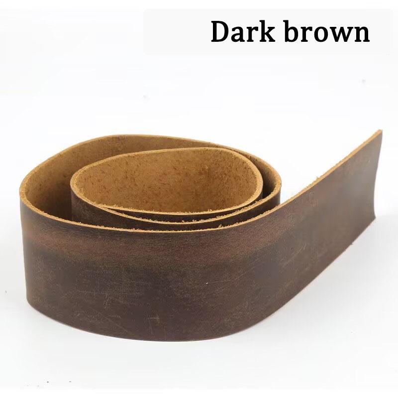 

Head layer: Crazy horse leather, real cowhide leather, leather strap, waist belt, handbag with handle, 2mm thick handmade DIY le 4x50cm белый