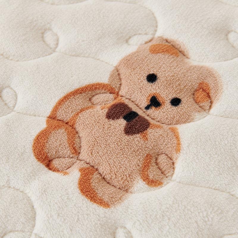 Autumn And Winter Bear Short Plush Sofa Cushion Cute Seat Cushion Milk Plush Non-Slip Full Cover Universal Simple Nordic Cartoon In