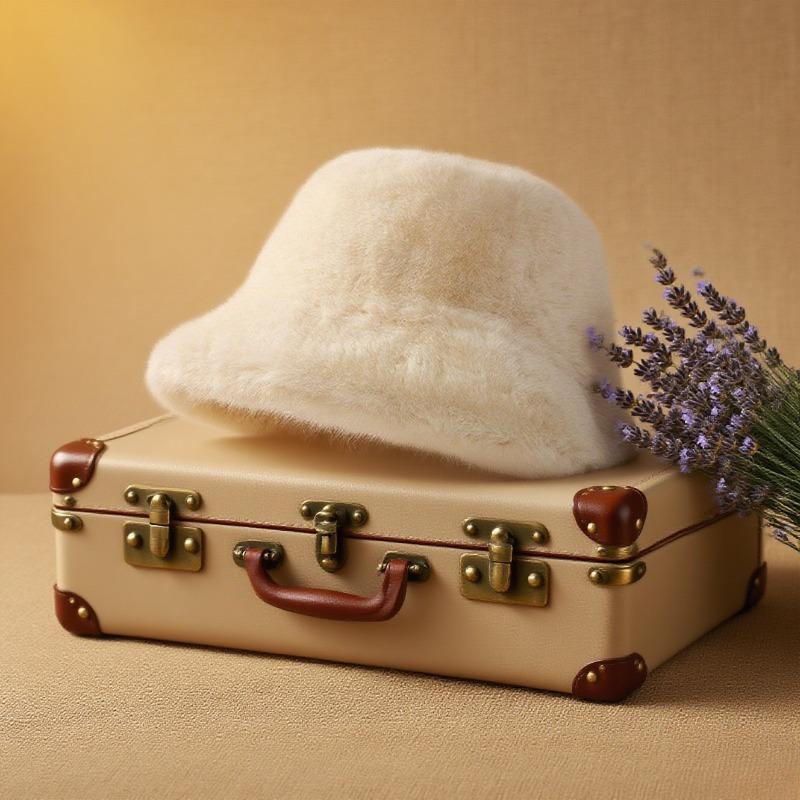 Korean Style Thickened for Keep Warmth Fisherman Hat Women Fashion Solid Color Big Head Circumference Ear Protection Windproof Keep Warmth Bucket Hat