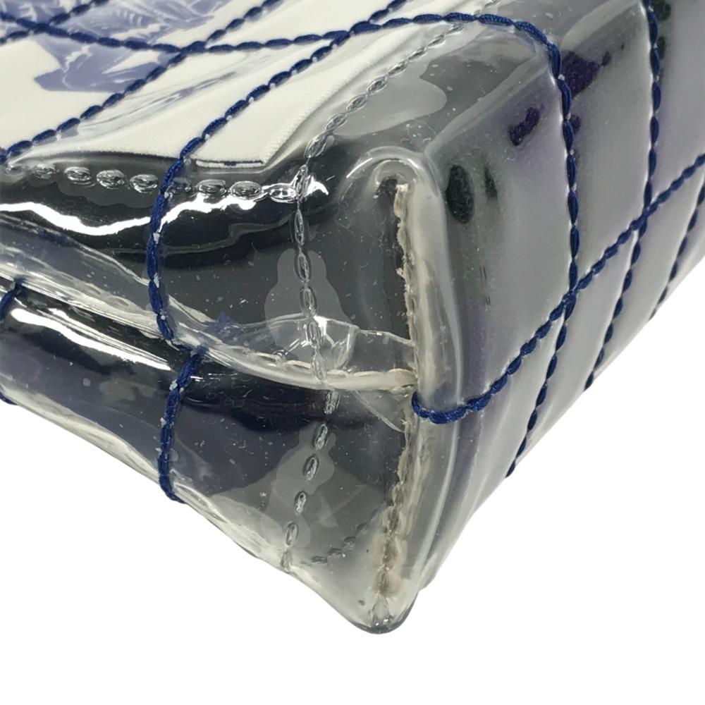 BURBERRY EKD Travel Pouch Logo Clutch bag bag pouch Cluch Bag  Vinyl clear/blue