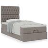 Maison Exclusive - Cadre de lit ottoman avec matelas taupe 80x200 cm tissu