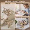 3D Wooden Puzzle Bi-Plane Aircraft Model Kits DIY Assembly 3D Puzzle for Adults Teens Brain Teaser Home Decor Crafts