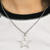 Gothic Pentagram Pendant Necklace Retro Star Metal Necklaces Punk Five-pointed Star Jewels Cool Jewelry Accessories Gift Giving