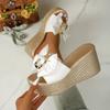 High Heels Women Slippers Bow Slippers New Wedges Platform Sandals Summer Women Comfortable Casual Dress Shoes Slides Women