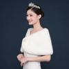Womens Solid Color Warm Shawl Cape Wedding Bridesmaid Winter Elegant Outerwear