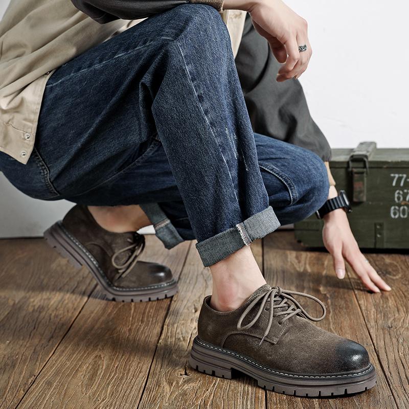 Fashion Casual Men's Leather Shoes Luxury and High Quality Outdoor Leisure Walking Business Party Youth Thick Soled Daily Office Shoes