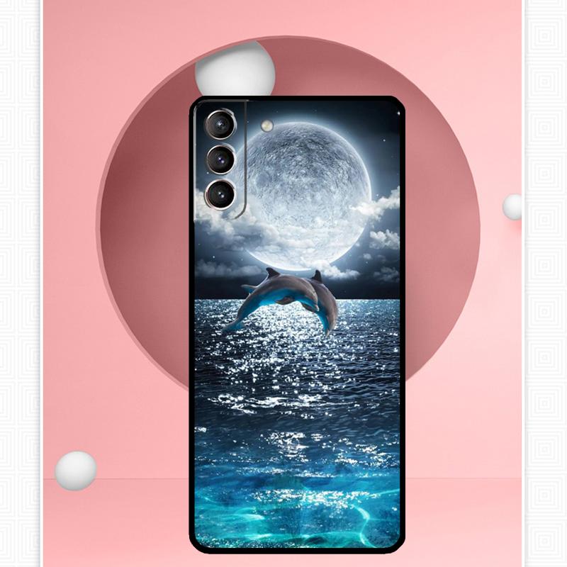 Animal Dolphin Cover For Samsung Galaxy S23 S24 Ultra S8 S9 S10 S22 Plus Note 10 20 Ultra S20 S21 FE Case