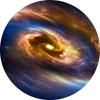 Space Circular Carpet Galaxy Nebula Planet Rug Living Room Bedroom Warm Wear-resistant Anti Slip Pad Home Decoration