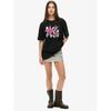 Oversized T Shirt Black Star And Text Print For Casual Wear
