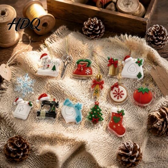 Christmas Holiday Home Decor 2026 Sewing Advent Calendar with Sewing‑Themed 2D Acrylic Ornaments 24‑Days Tree for Crafters Countdown Lovers,