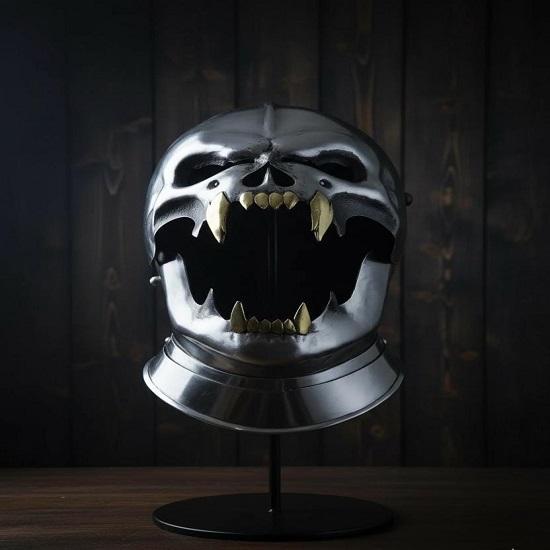 Handcrafted Steel Knight Helmet: Medieval Gothic Sallet, Cosplay LARP Armor