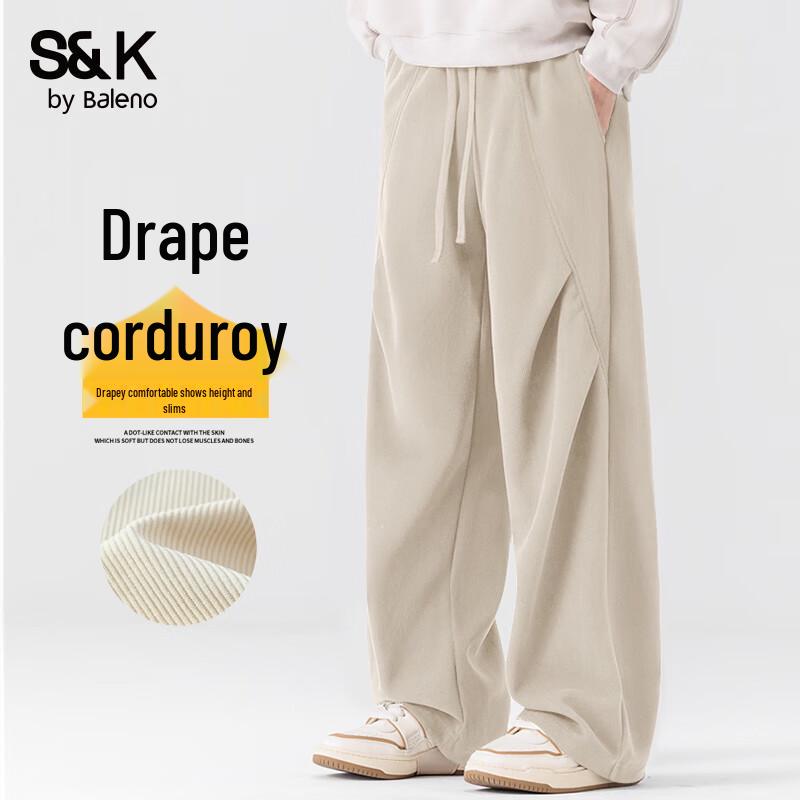 

Baleno S&K Men s Corduroy Wide-Leg Pants 3XL