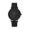 KLON SHADE TRACE MOCK NUMBER Black 38mm Watch, Floating Numerals, Leather Strap