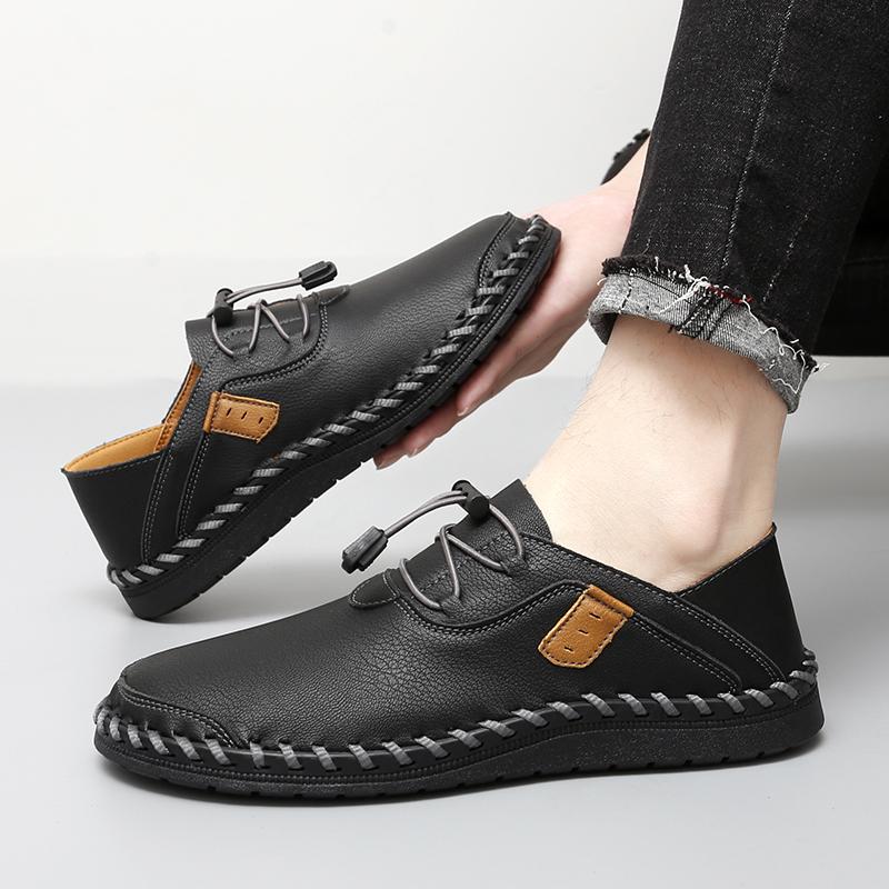 Outdoor Casual Leather Shoes For Men High Quality Mens Leather Shoes Large Size Casual Leather Outdoor Walking Shoes Male