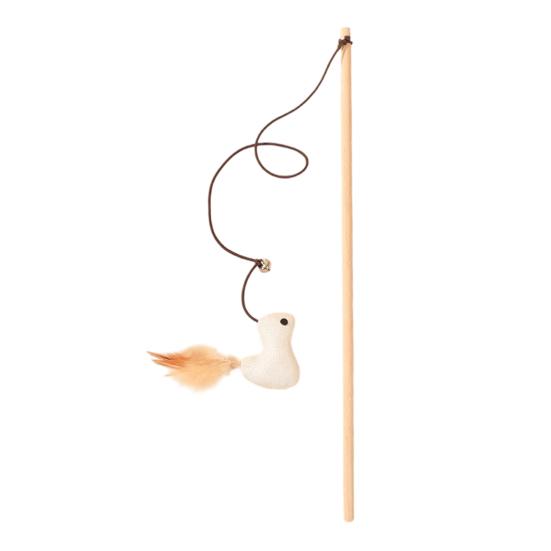 Funny Cat Stick Interactive Toy with Feather Lightweight Cat Teaser Wand Hunting Instinct Activation Cat Teaser Stick for Indoor Cats And Kittens