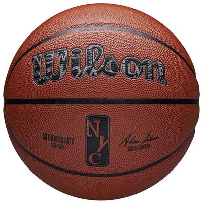 Wilson NBA Authentic City New York Ball, Unisex Orange Basketball