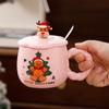 Cartoon Cup Cute Elk Mark Cup with Lid Wedding Couple Personalized Children's Christmas Gift Drinkware