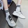 Leather little white shoes women's spring new board shoes women's fashion versatile platform girls' casual sports shoes