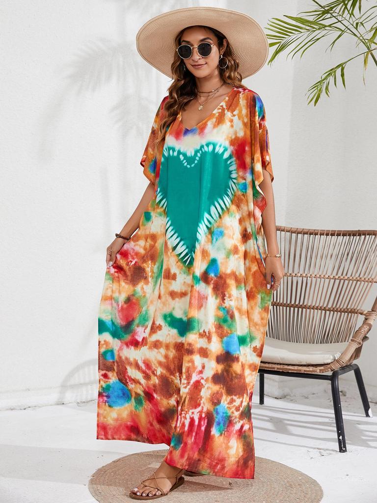 Copricostume da Spiaggia con Stampa Europea e Americana a 44 Colori - Capo Esterno Solare per Bikini da Vacanza